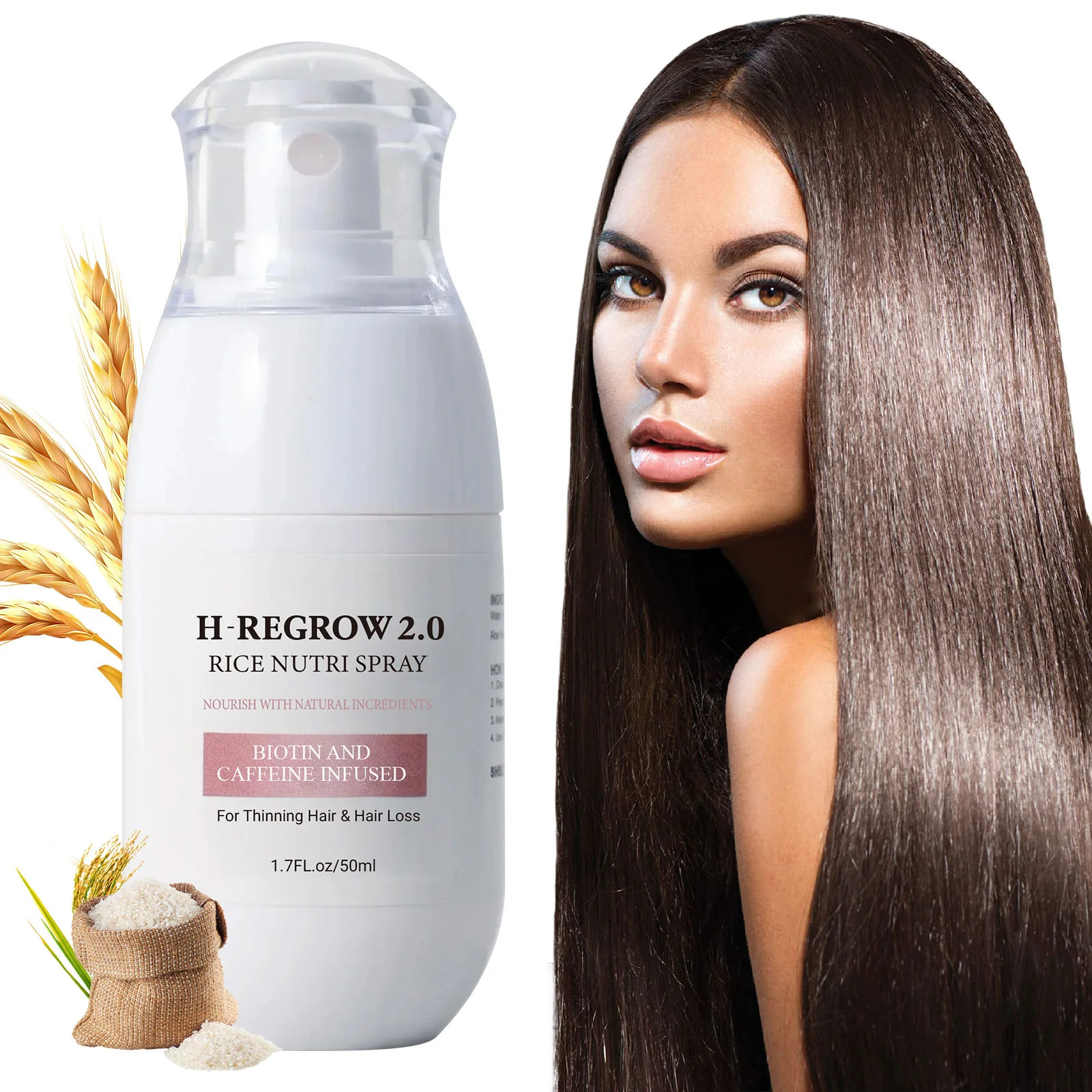 Hair Care With Rice Water - Spray capillaire à l'eau de riz,