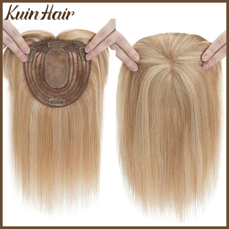 Clip In Hair Piece - Base en soie haut femmes Topper