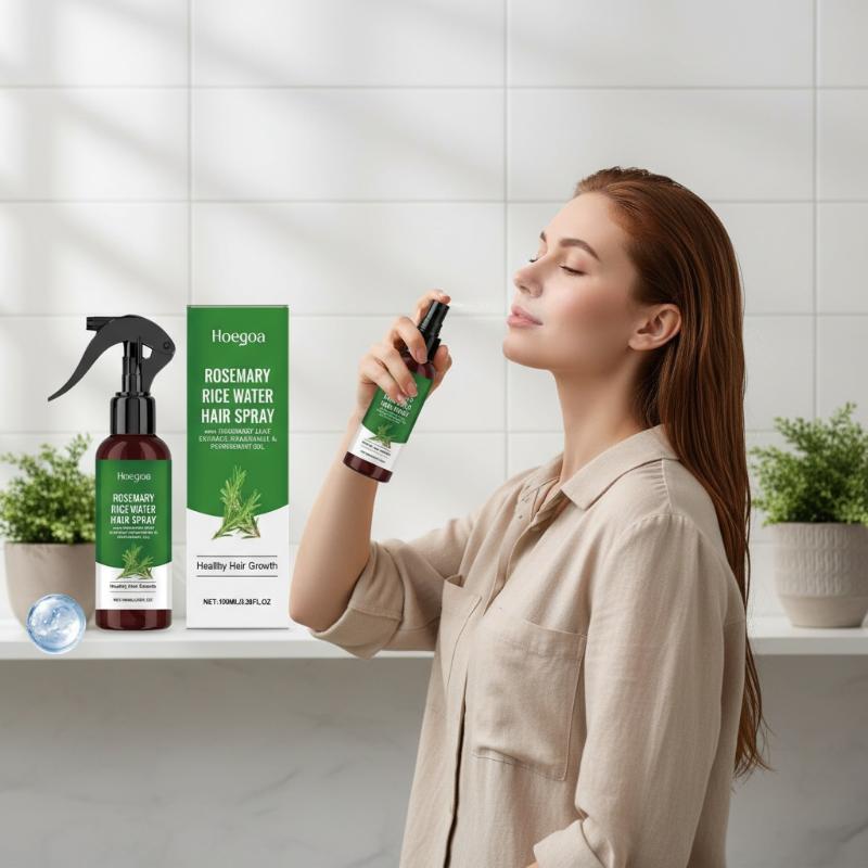 Hair Care With Rice Water - Spray de croissance capillaire au romarin