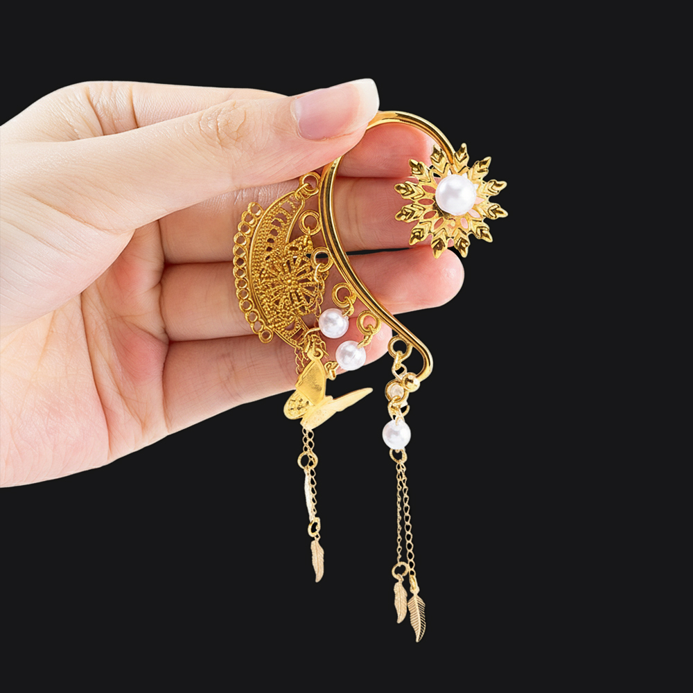 10 pièces 2 trous boucles d'or - Clip In Hair Piece avis et prix