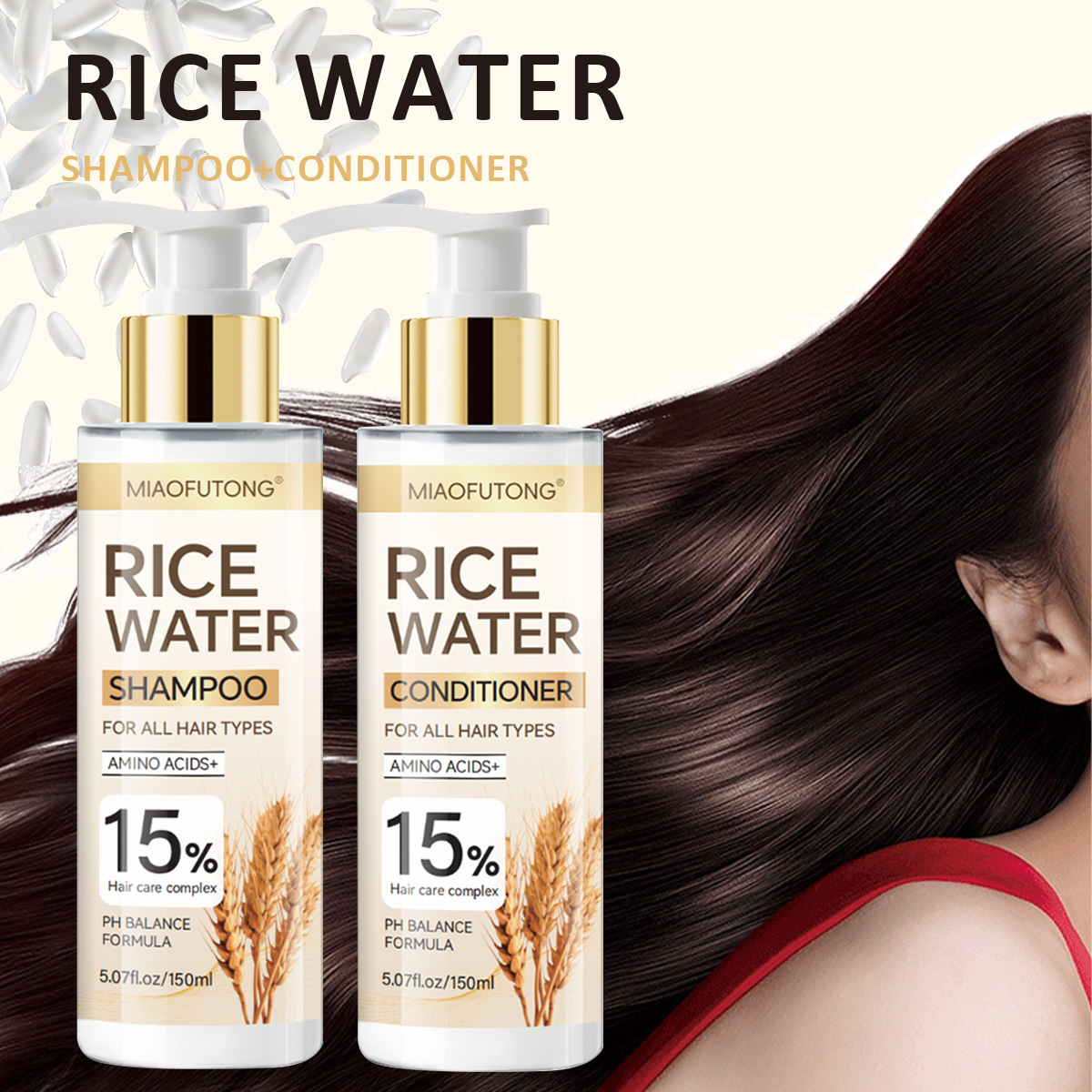 Kit de lavage capillaire à l'e - Hair Care With Rice Water avis et prix