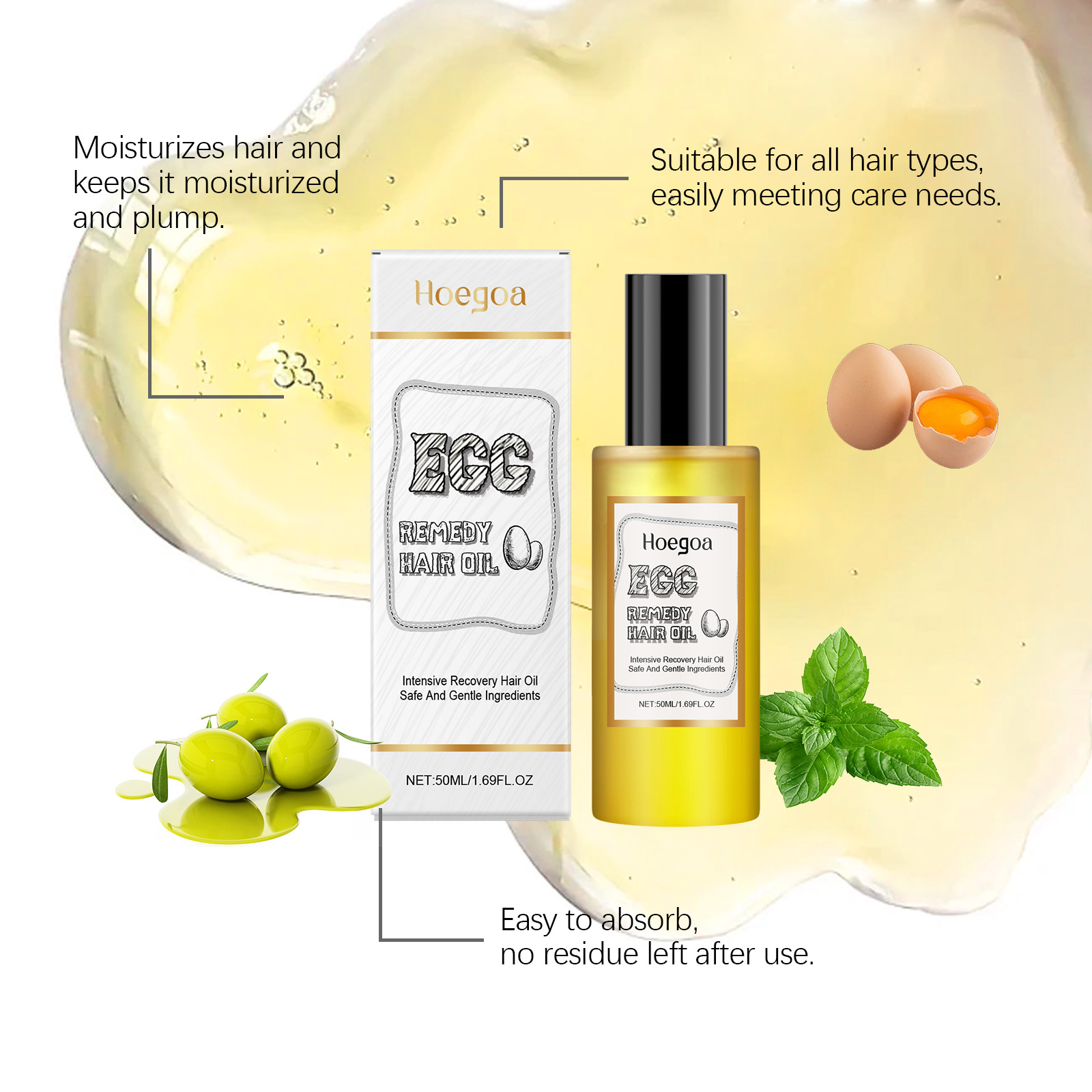 Huile capillaire à remède aux  - Hair Care Frizzy Hair avis et prix